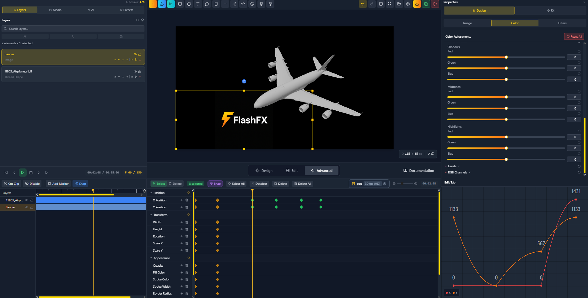 FlashFX 3D Airplane Animation